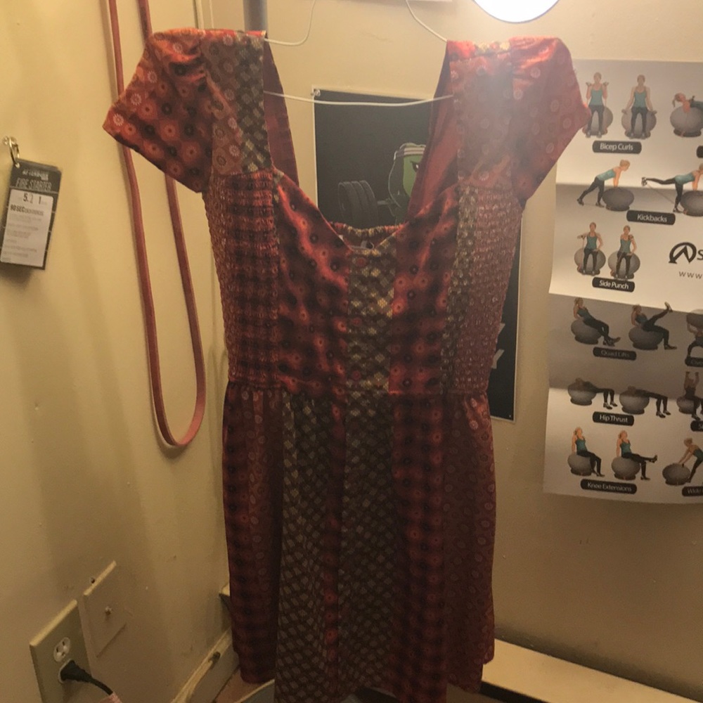 Patterned Red Dress
